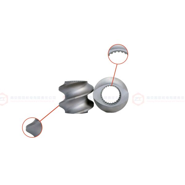 High Wear Resistance Alloy Steel Screw Element 41.1mm Diameter L/D 40/1 Engineered Plastics Processing