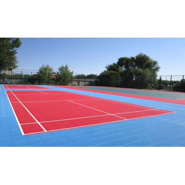 Self Drainage Modular Rubber Tiles PP Interlocking Sports Flooring