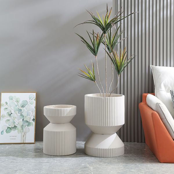 Stunning Garden With Our Durable Fiber Clay Planters D440*390MM