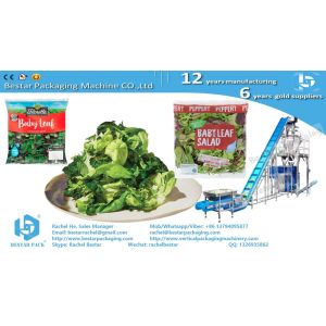 Leafy greens salad 100g pouch automatic weighing and packing machine