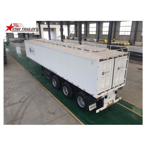 Quality High - Tensile Steel Flatbed Container Trailer With Water Proof Design wholesale