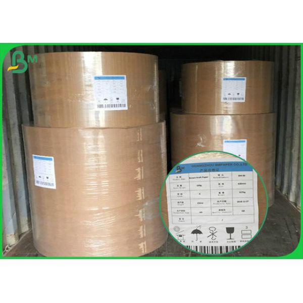 Quality Custom Unbleached Brown Kraft Paper Roll 250g - 400g For Wrapping Box wholesale