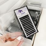 Matte Black Russian Volume Eyelash Extensions Custom Curl Style High Flexibility