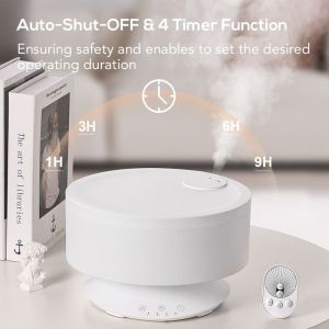 1.6L Home Portable Cool Mist Air Humidifier With Night Light Aroma Essential Oil