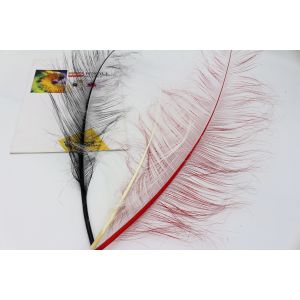 Handmade Multi Colored Millinery Feather Burnt Ostrich Plumes Feather 50-55cm