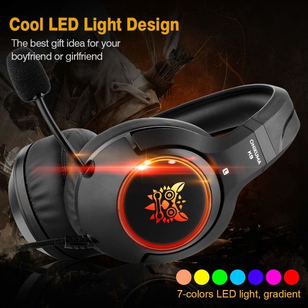 117dB 50mm K9 Noise Cancelling Gaming Headphones For PS4 PC