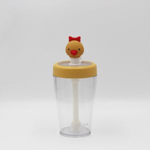 China 430ml Multifunction Silicone Straw Water Bottle Lovely design on sale