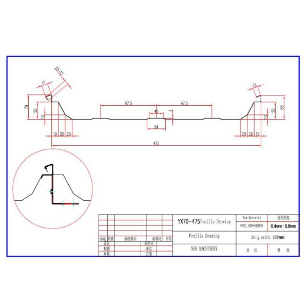 KSS475 Seamlock Roof, YX70-475 Standing Seam Roll Forming Machine