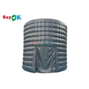 LED Inflatable Photo Booth Black Double Door 5m Diameter