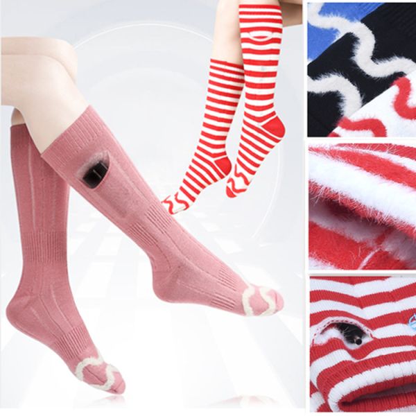 High Ankle Rechargeable Heated Socks Casual woven Weaving