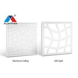 Leaf Shaped Aluminium Perforated Ceiling , Wooden Color Acoustic False Ceiling