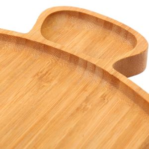 Baby Children Mushroom Shape Bamboo Serving Trays with Dinner Plate in Modern