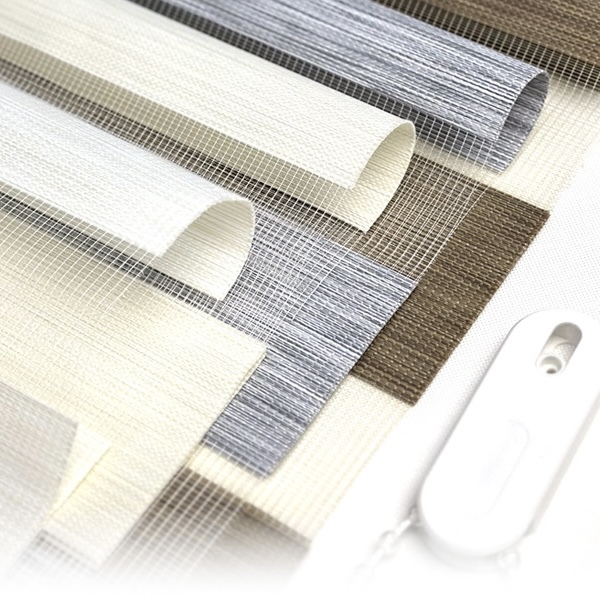 Customized Durable Stripe 100% Polyester Zebra Blinds Fabric for Light Filtering