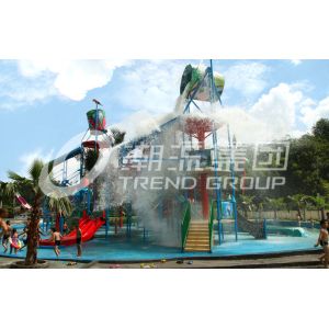 Outdoor Water Amusement Parks Custom Water Slides Combination For Hotel