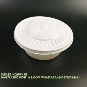12oz 24oz 32 Oz Sugarcane Bagasse Biodegradable Disposable Compostable Round
