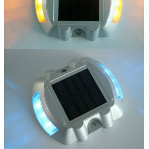 Aluminium PC Solar Road Stud with Red LED Reflector and Solar Charging