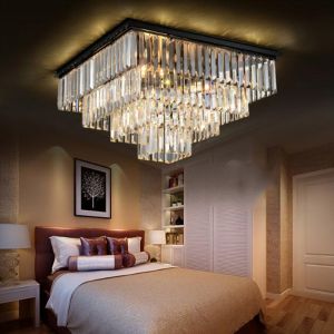 Modern Vintage Crystal Ceiling Light Flush Mounted Crystal Ceiling Light(WH-CA