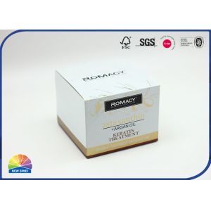 Cheap Custom Folding Gold Paper Gift Box With Embossing Matte Lamination for sale