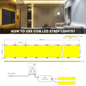 2700K/3000K/4000K/6000K Ultra Wide COB LED Strip 24v 30mm Flexible Strip Light
