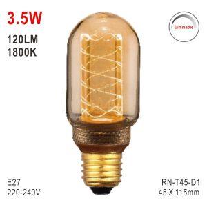 T45 Bulb, LED Deco Bulb, E27 Bulb, Fashionable Glass Bulb, Warm White LED Candle
