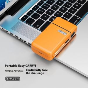 Mini Portable Electric Shaver with 1.5 Hours Charging Time Free Spare Parts and