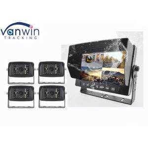 Cheap 7 Inch 4 Splits AHD HD Waterproof TFT Car Monitor Rearview System With U-Shaped Frame for sale