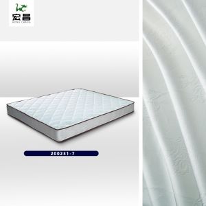 Pure White 200g 100% Polyester Knitted Mattress Fabric Shrink Resistant