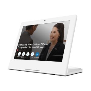 L Shape Freestanding Desktop Digital Signage RK3399 POE NFC Optional