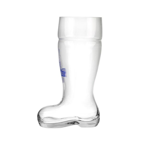 Quality LFGB Approval 1300ml Promotional Drinking Glasses Boot Shaped With Logo wholesale