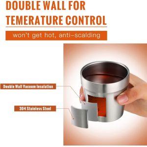 6 Ounces Insulated Stainless Steel Drinking Cups Stackable