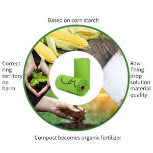 Customized Dog Poop Bag Eco Friendly Biodegradable Compostable Pet Garbage Bag