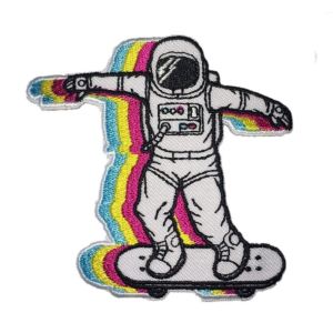 Custom Embroidered Name Patch Woven Velcro Backing Twill Fabric Background