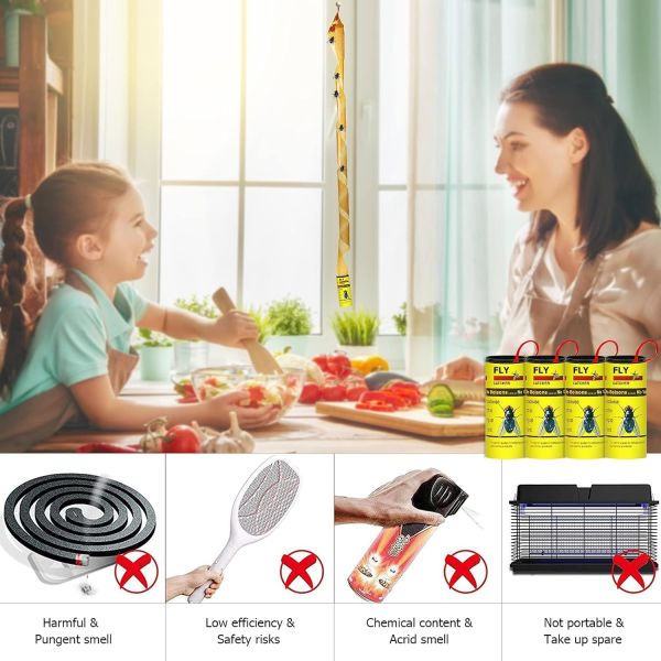 JZ Pest Control Eco Friendly Uv Fly Killer Paper Safe Adhesive Insect Pest Control Fly Traps