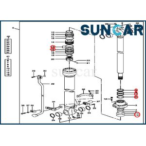 Bucket Seal Kit 4467381 Hydraulic Cylinder Service Kits Applicable to Deere Parts 180 160C