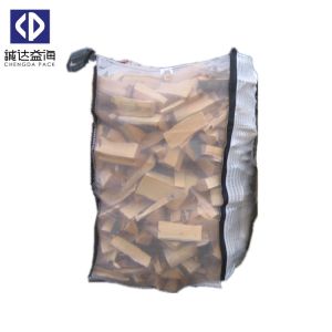 Cheap Firewood 1mt Jumbo FIBC Bulk Bags Open Top Closed Bottom UV Treated for sale
