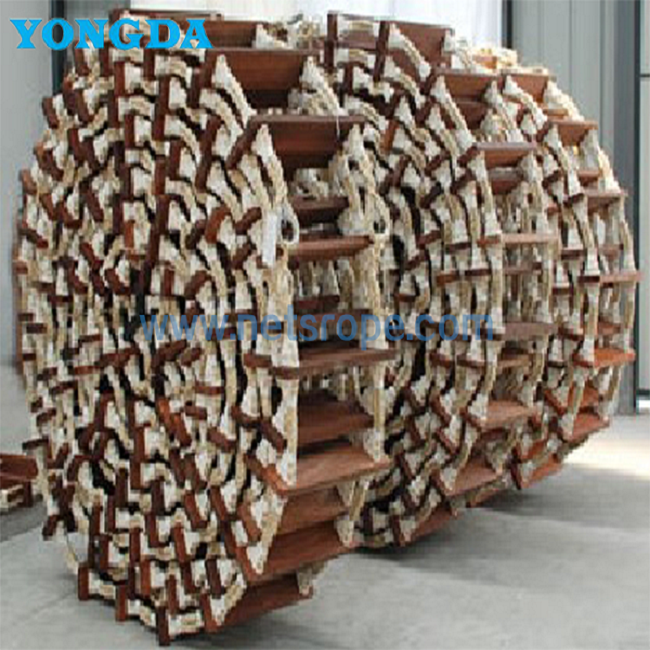 ISO 5489-2008 Marine Wooden Step Embarkation Rope Ladder