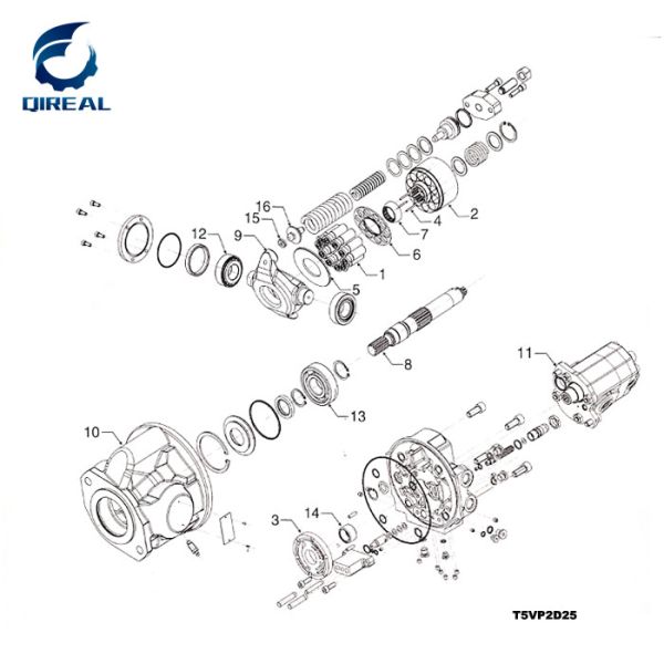 Quality MAIN PUMP REPAIR KIT T5VP2D25 FOR CRAWLER EXCAVATOR R55-7 - R55-7 HYDRAULIC wholesale