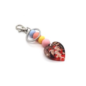 Heart Shape Sublimation Acrylic Keychains Blanks 120*40mm Customizable