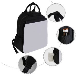 Custom Photo Sublimation Backpack Diaper Bag Multifunction Travel Baby Changing