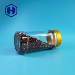 1000ml 34oz Empty Food Clear Plastic Jar And Screw Top Lids