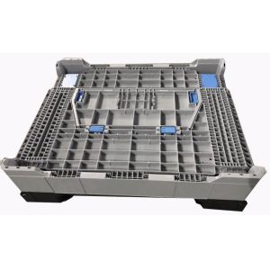 Heavy duty loading large plastic pallet box foldable collapsible virgin HDPE