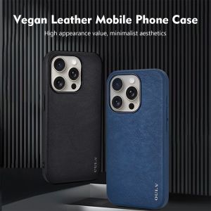 Business Style Leather Phone Case Back Cover For IPhone 16 15 Pro Max
