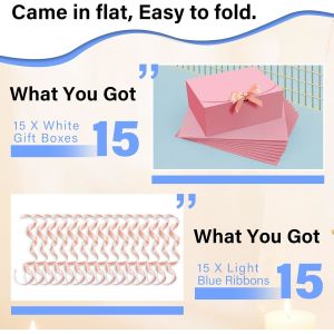 Gift Boxes With Lids, Pink 10X8X4 Inch Gift Boxes, Bridesmaid Proposal Box With