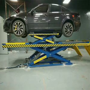 4000kg super thin wheel alignment scissors lift with 4500mm length platform