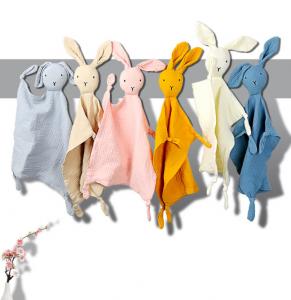 China Baby pure cotton comforter baby sleeping doll rabbit comforter handkerchief comforter toy on sale