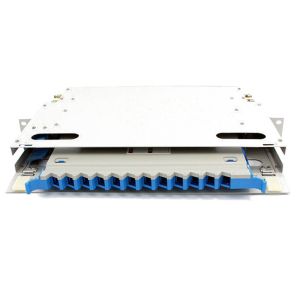 Cheap 19&quot; 1U Rack Mount ODF Patch Panel Optical Splicing Fiber Optic Patch Panel 12 Ports FTTH Terminal Box for sale