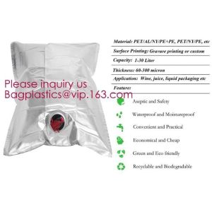 3L ,5L ,10L ,20 L Wine Dispenser Packaging Bag milk Spout bib Bag In Box