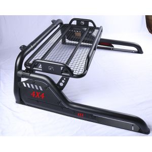 Black Steel 4X4 Sport Roll Bar With Roof Rack For Hilux Revo Ford Ranger