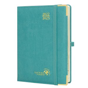 China FSC REACH Hardcover Academic Planner Customized Turquoise Color on sale