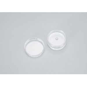 Clear Round Cosmetic Cream Jars With Lid 10g 15g PS Material